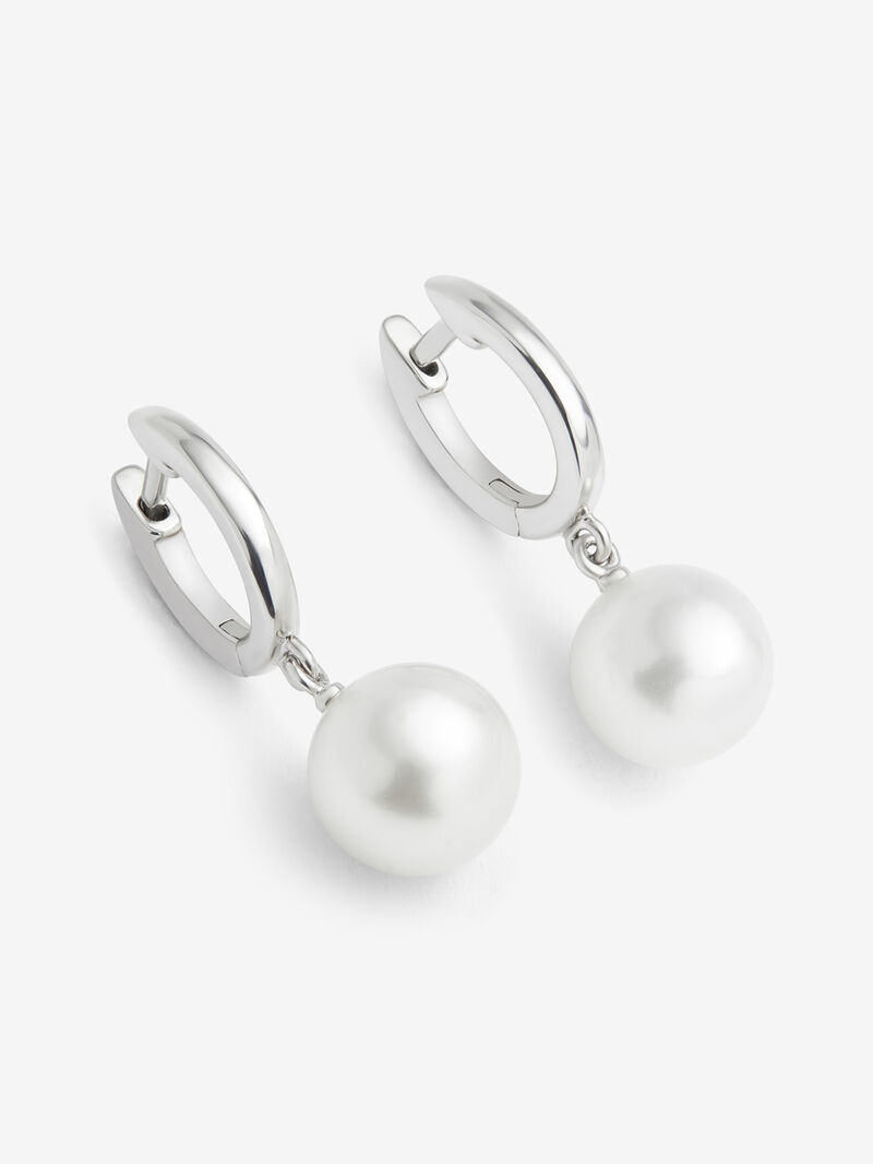 925 silver earrings with 8.5 mm Australian pearls image number 1