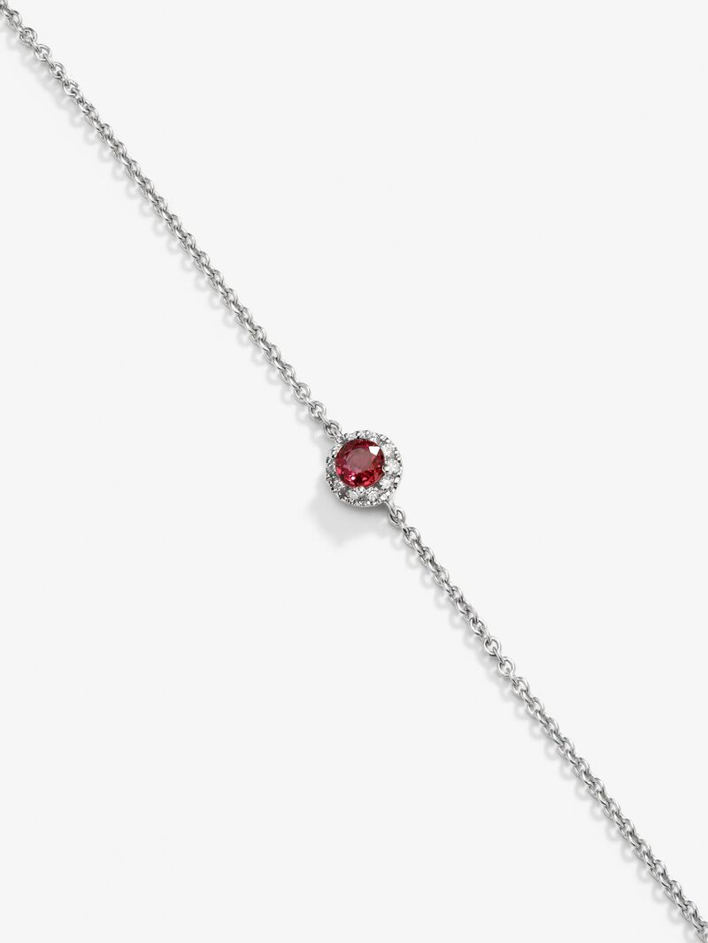 18K White Gold Orla Bracelet with Rubi and Diamond image number 2
