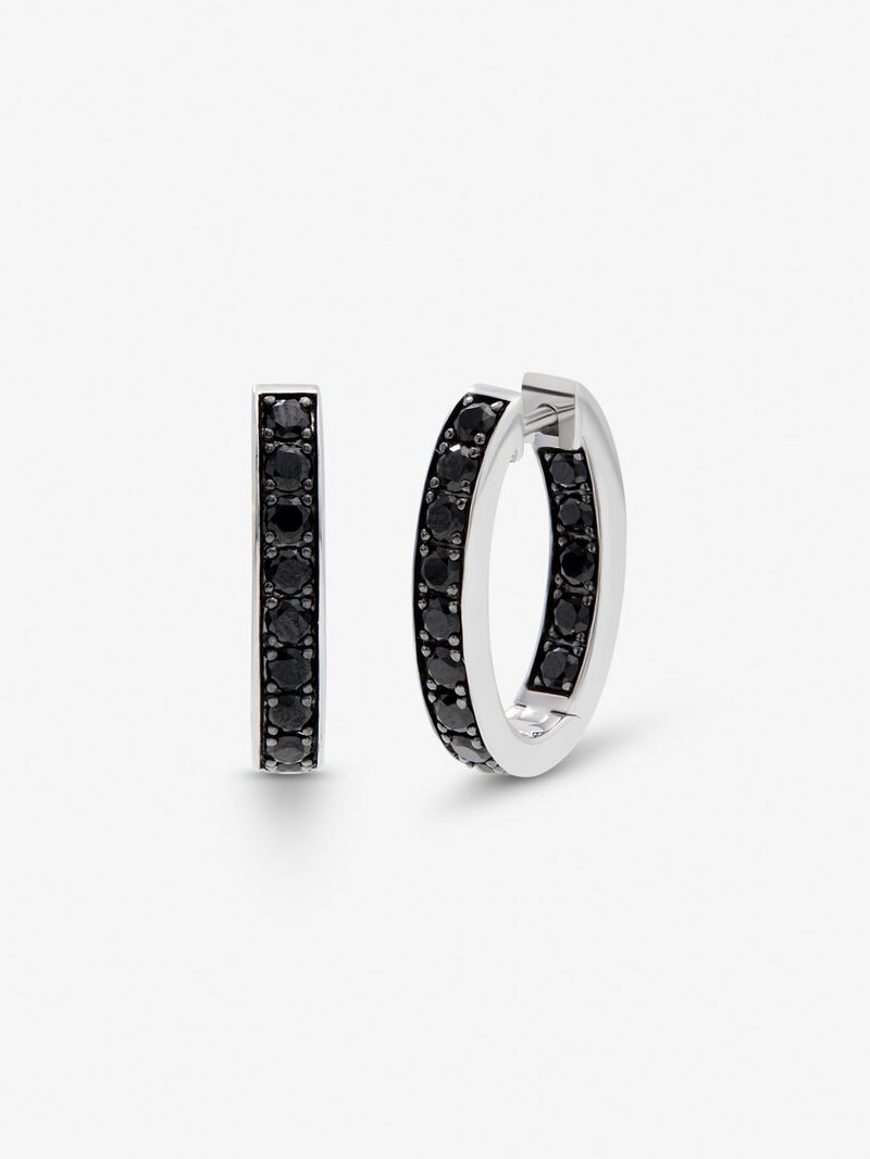 925 Silver hoop earrings with spinels image number 0
