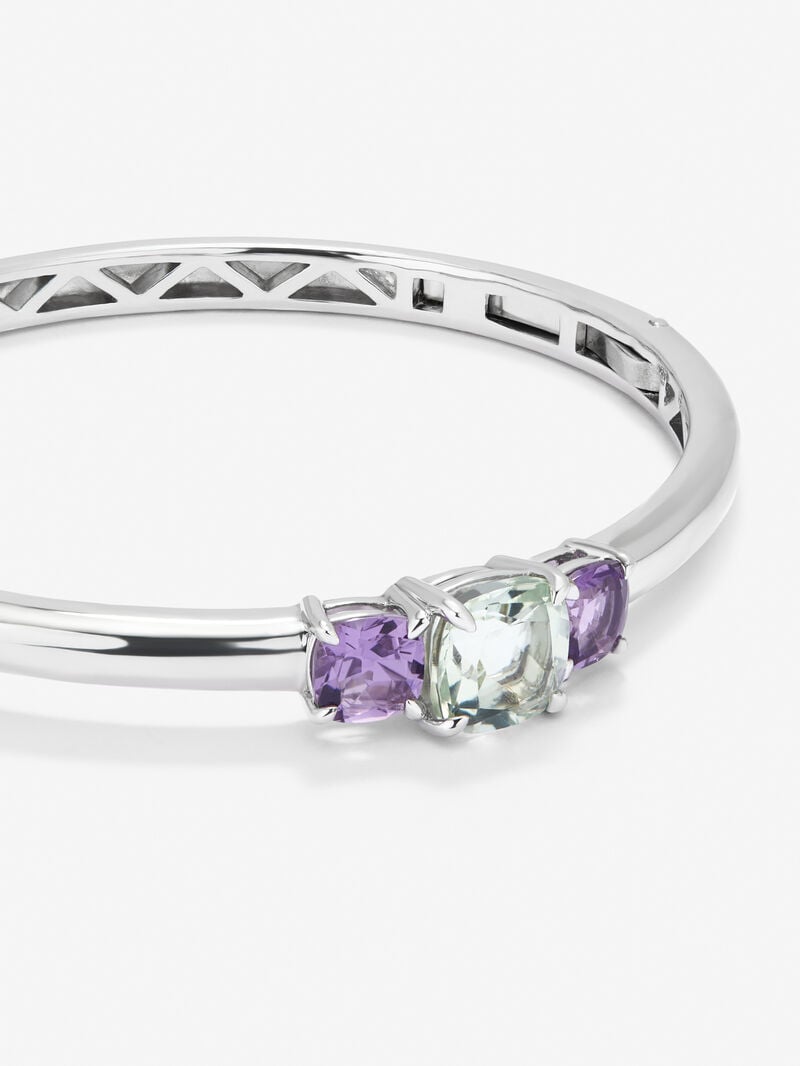 Utopian silver bracelet with amethyst. image number 2
