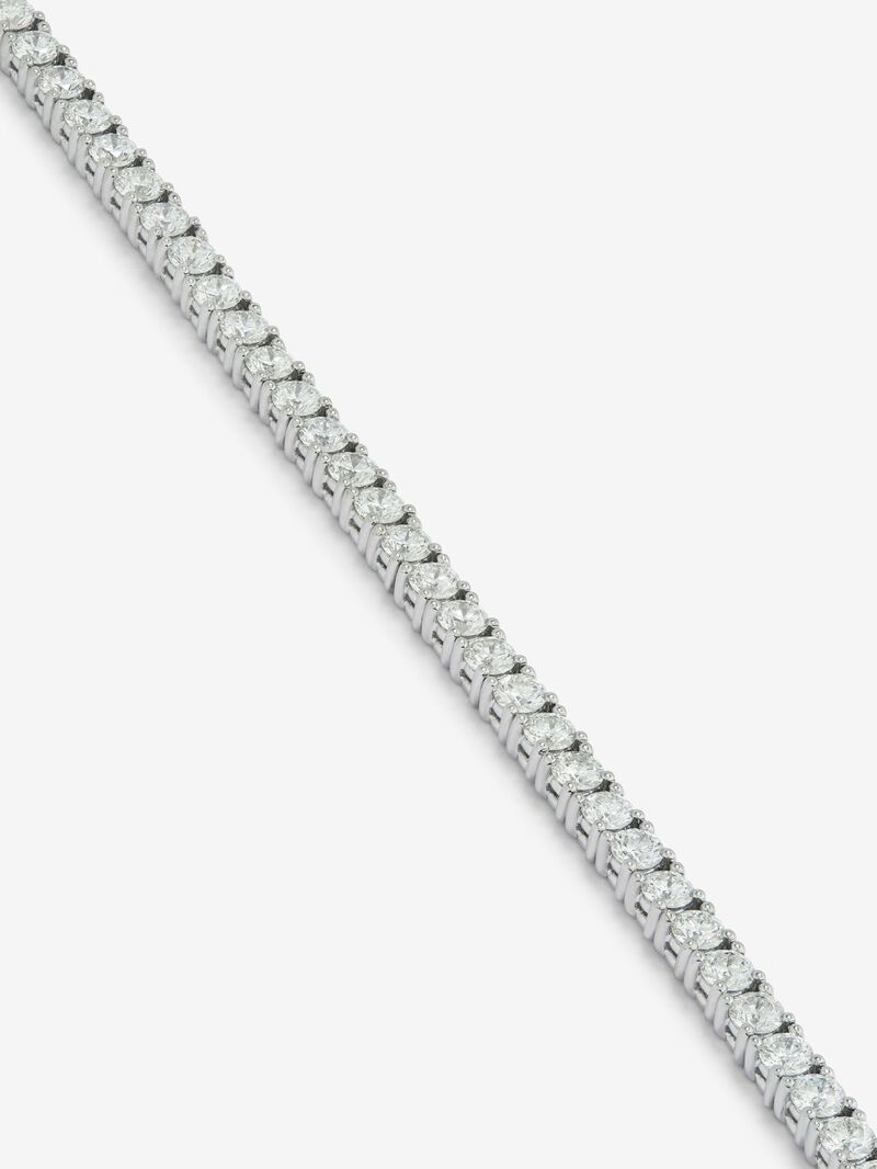 18K White Gold Diamond Riviere Bracelet image number 3