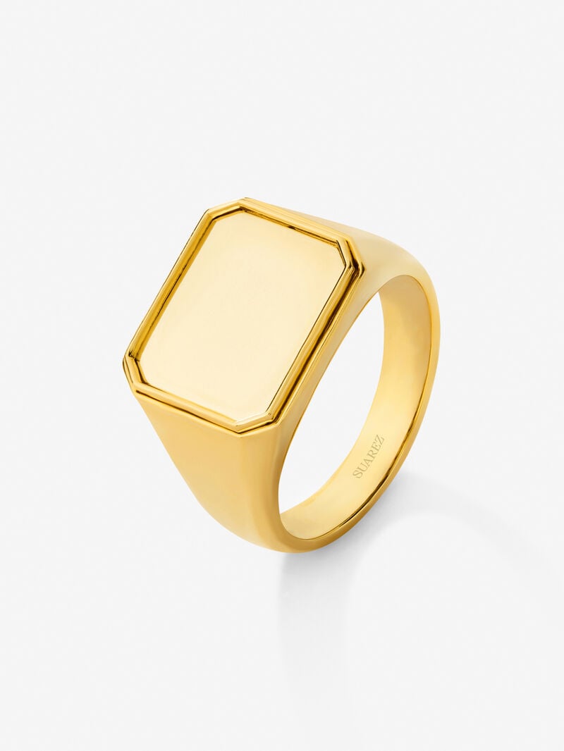 18K Yellow Gold Large Signet Ring image number 0