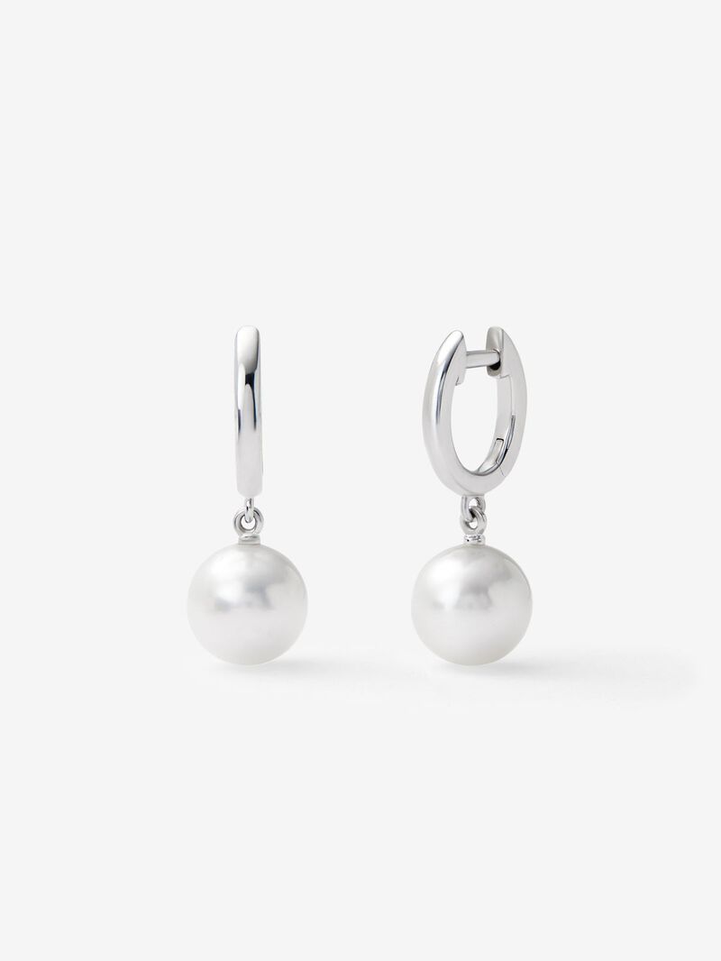 925 silver earrings with 8.5 mm Australian pearls image number 0