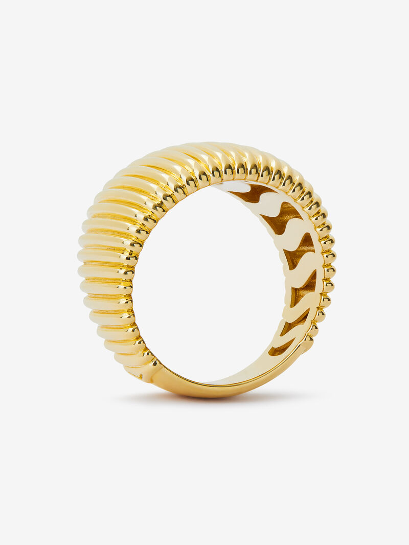18K Yellow Gold Fluted Ring image number 4