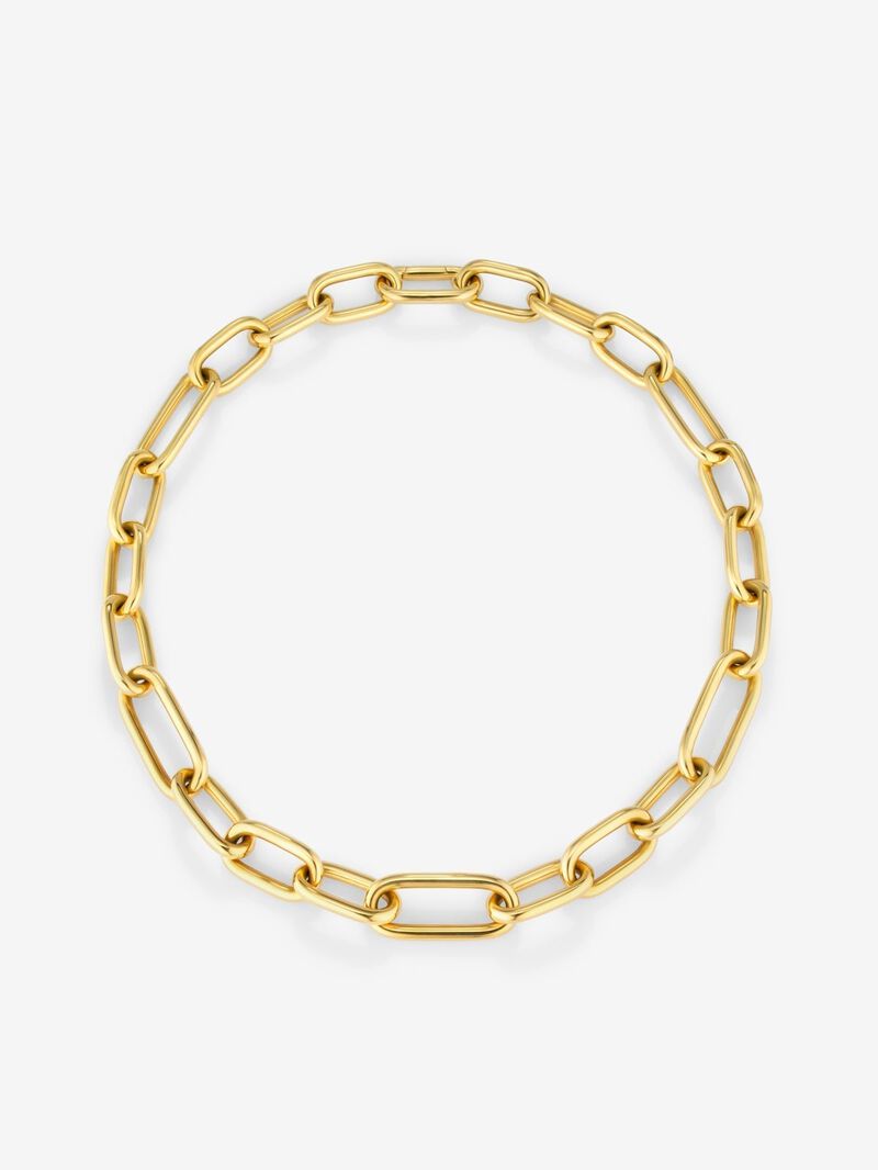 Extra Large Link Necklace in 18K Yellow Gold image number 1