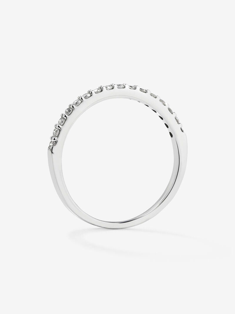 Half ring in 18K white gold with 16 brilliant-cut diamonds with a total of 0.2 cts image number 2