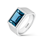 Blue Berlin ring 3,38 carats London topaz, SO21046-AGTPLN_V