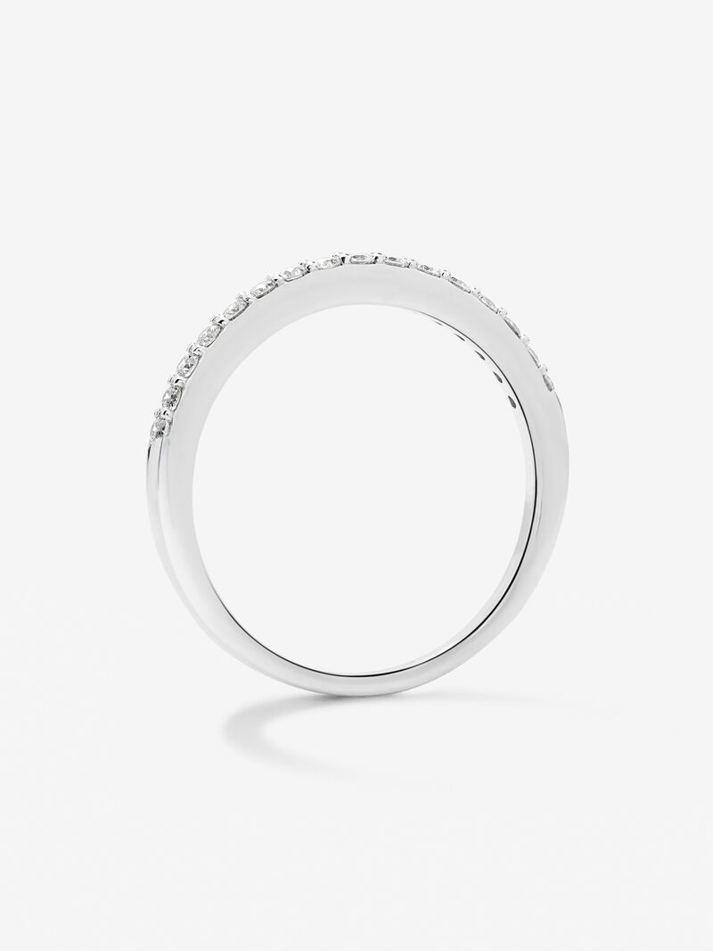 Half ring in 18K white gold with 16 brilliant-cut diamonds with a total of 0.21 cts image number 2