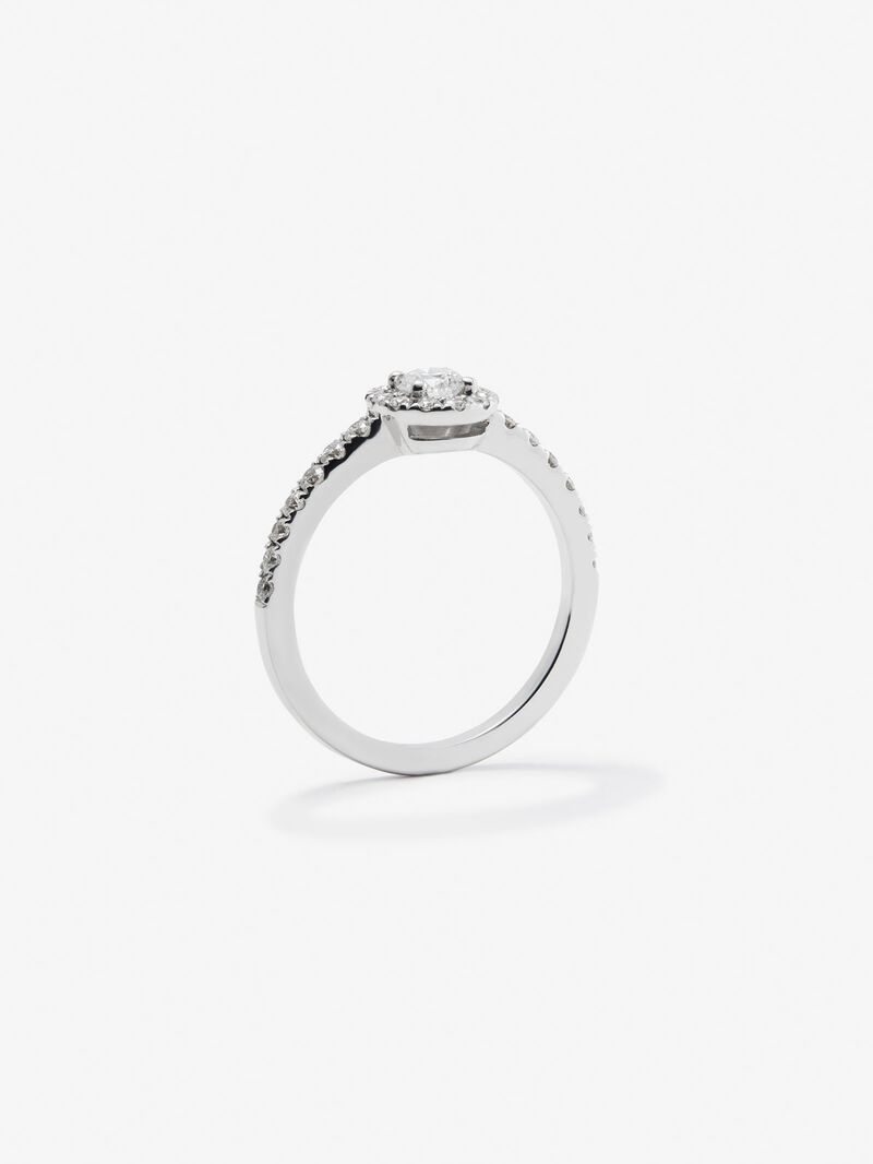 18K white gold solitaire engagement ring with diamond image number 4