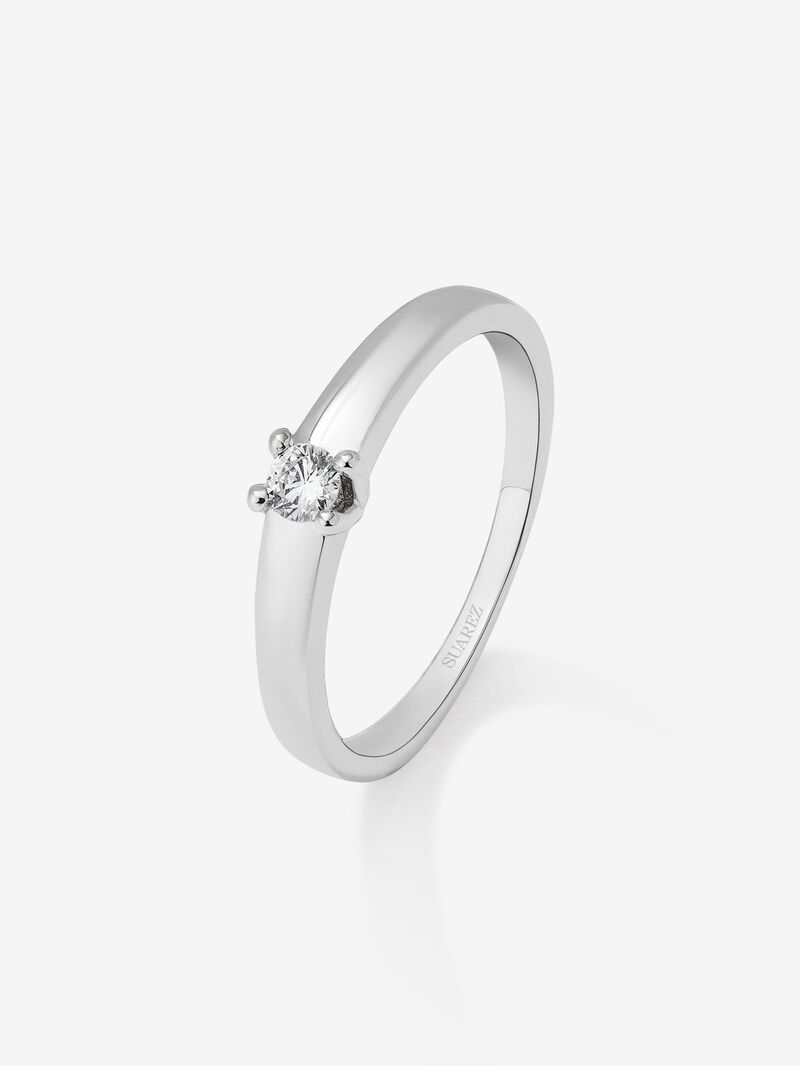 White gold engagement ring with diamond image number 0