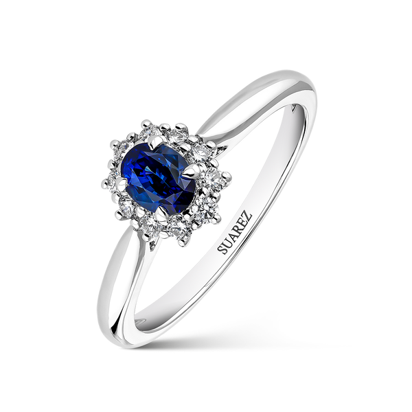 Big Three ring 0,34 carats blue sapphire, SO15029-Z/A943_V