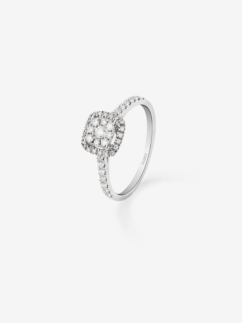 18K white gold ring with 43 brilliant-cut diamonds with a total of 0.31 cts image number 0