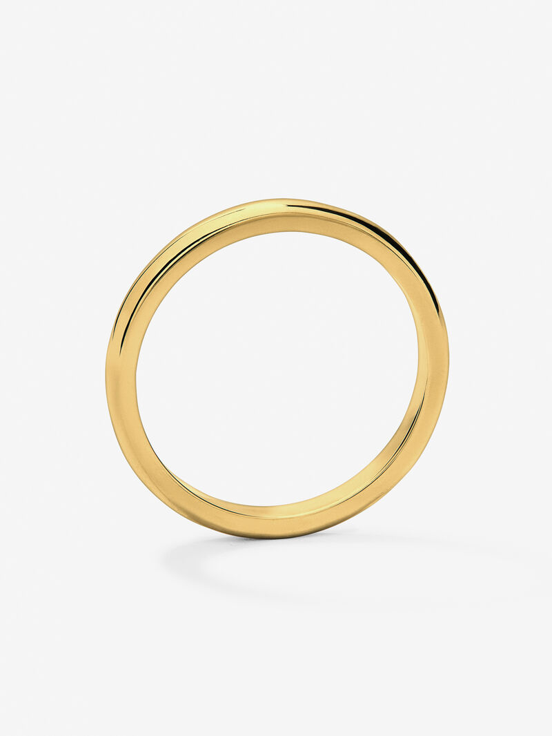 18K 1.55mm yellow flat compromise ring image number 4
