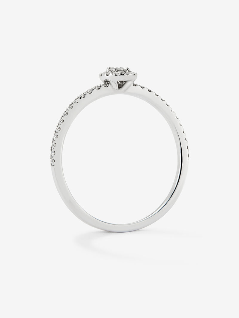 18K white gold ring with 39 brilliant-cut diamonds with a total of 0.16 cts image number 4