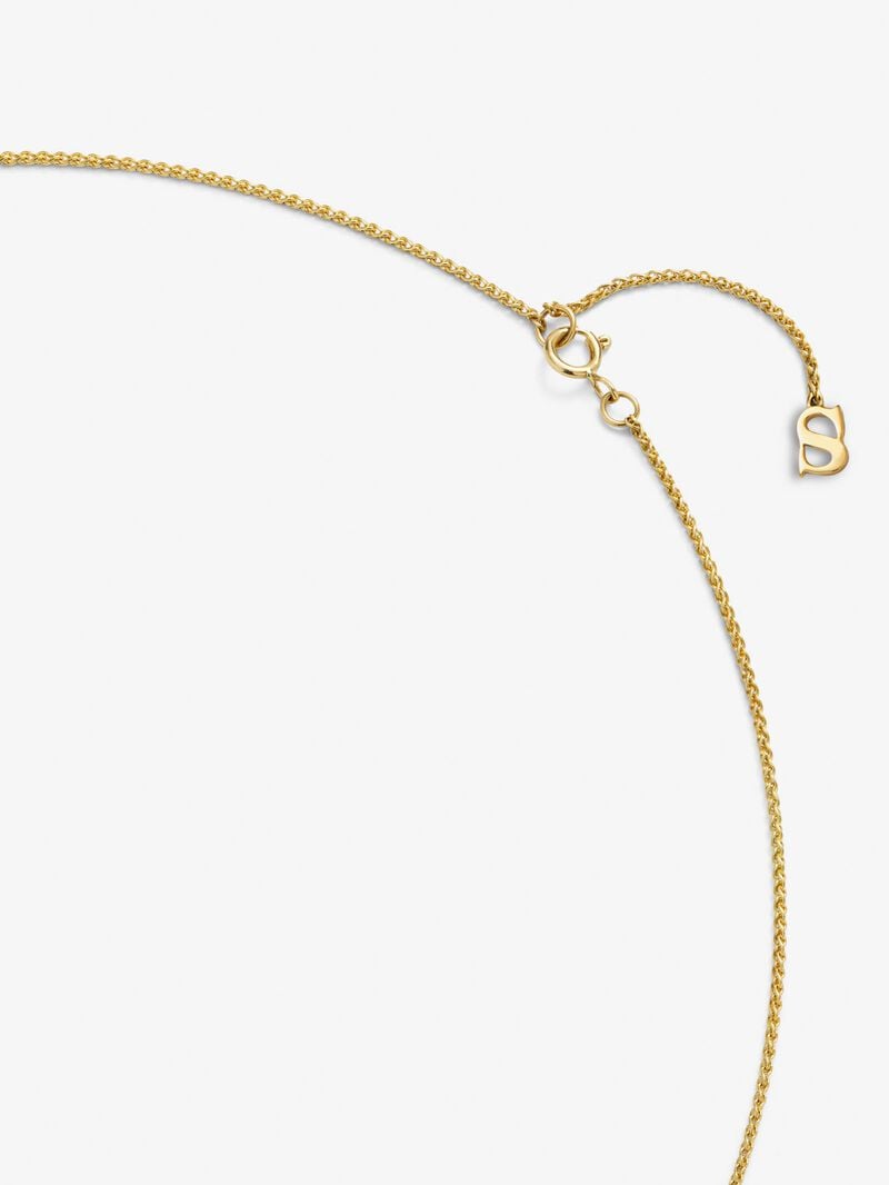 18K yellow gold pendant with 26 brilliant-cut diamonds with a total of 0.16 cts and a knot shape image number 3