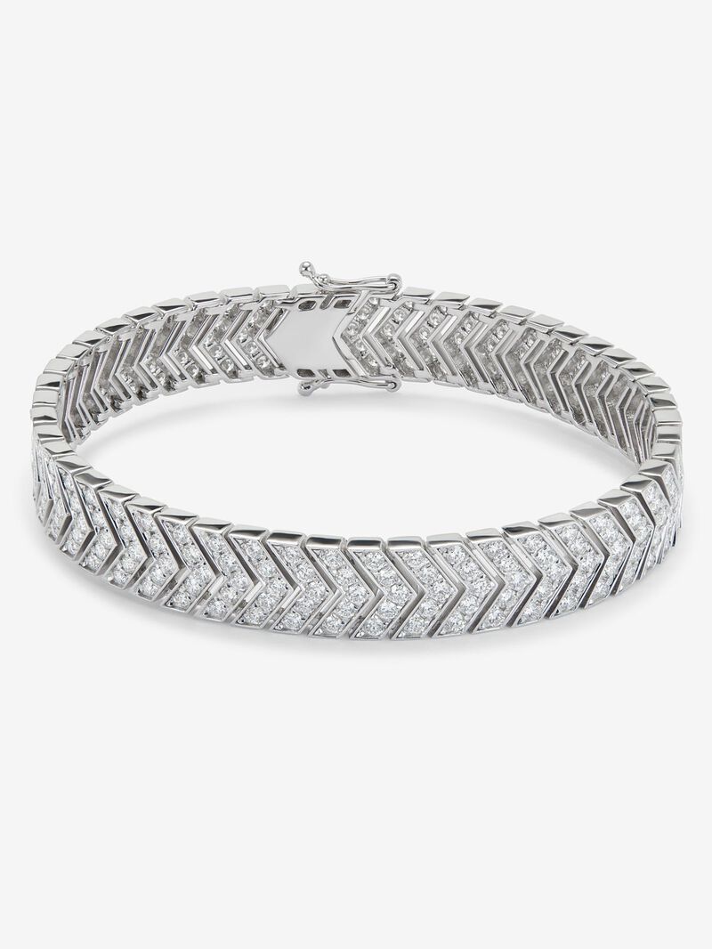 18K White Gold Bracelet with Diamond image number 0