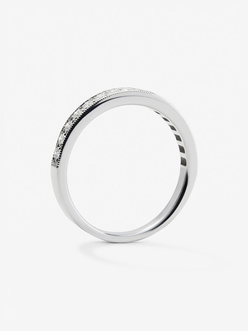 Half ring in 18K white gold with 16 brilliant-cut diamonds with a total of 0.29 cts image number 4