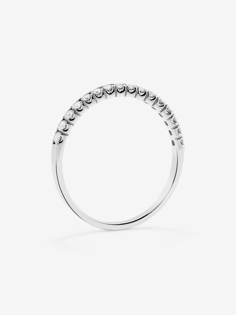 Half ring in 18K white gold with 13 brilliant-cut diamonds with a total of 0.39 cts image number 2