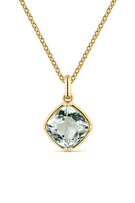 18kt yellow gold pendant with a 2.68ct green amethyst stone, PT18032-OAAMV_V