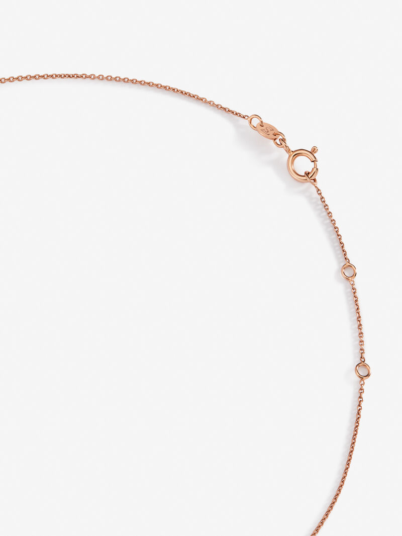 18K Rose Gold Choker Necklace with Diamonds image number 4