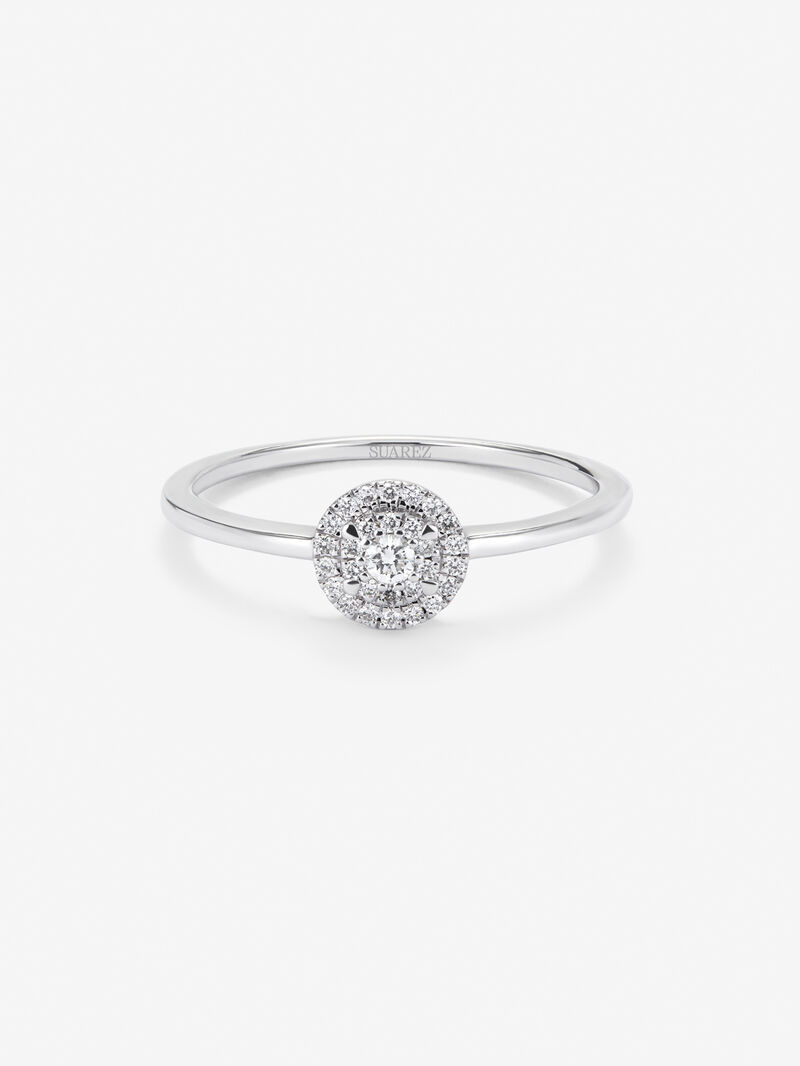 18kt white gold ring with 29 diamonds 0.10 carats image number 2