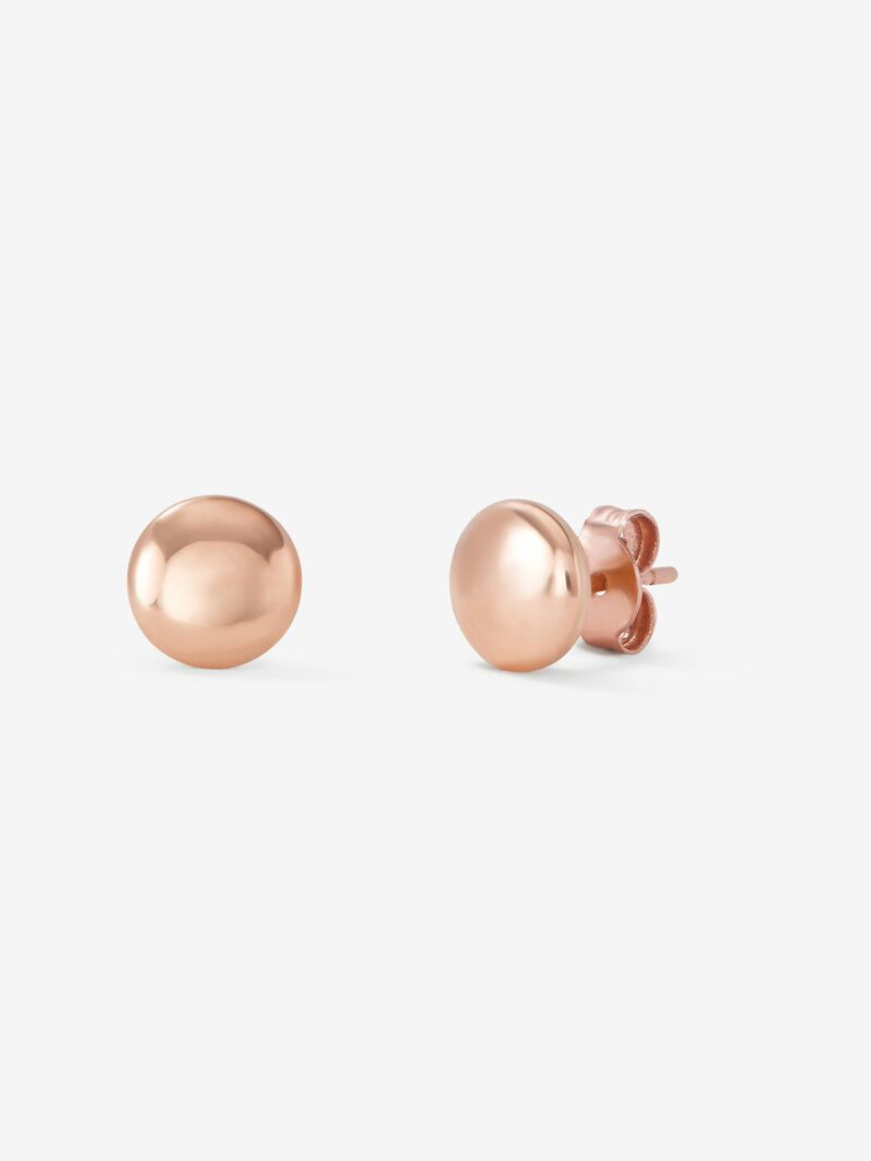 18K rose gold earrings with circular shape image number 0