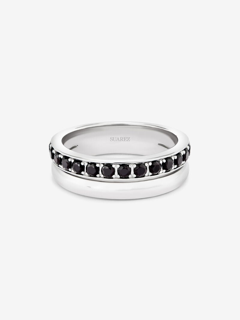 925 silver ring with 15 brilliant-cut spinels image number 2