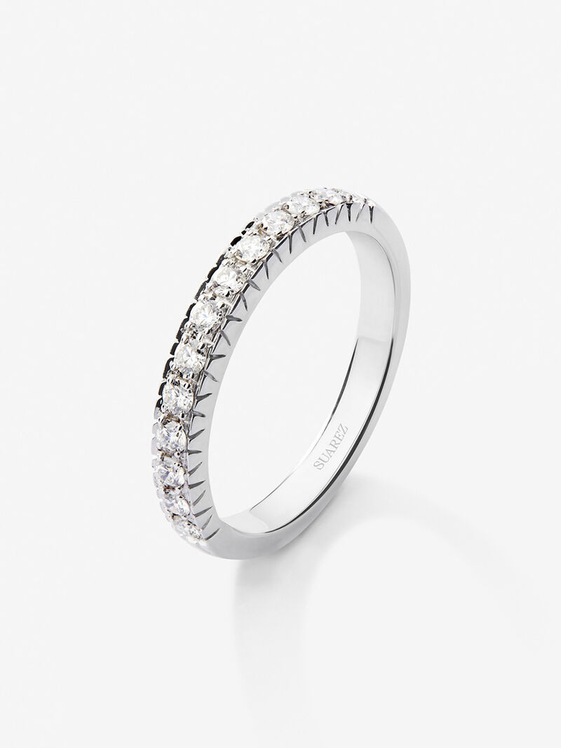 Half ring in 18K white gold with 13 brilliant-cut diamonds with a total of 0.27 cts image number 0