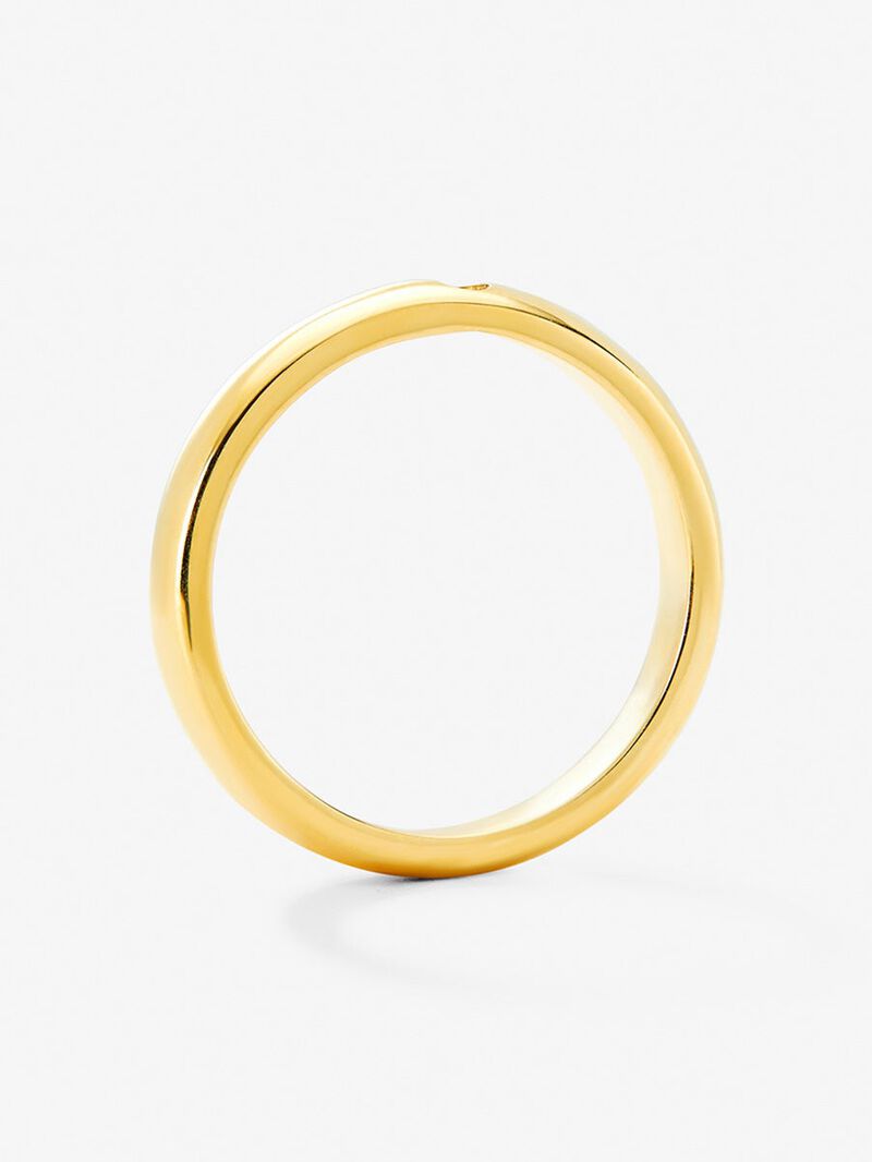 18K yellow gold alliance with 0.03 ct brilliant cut diamond image number 2