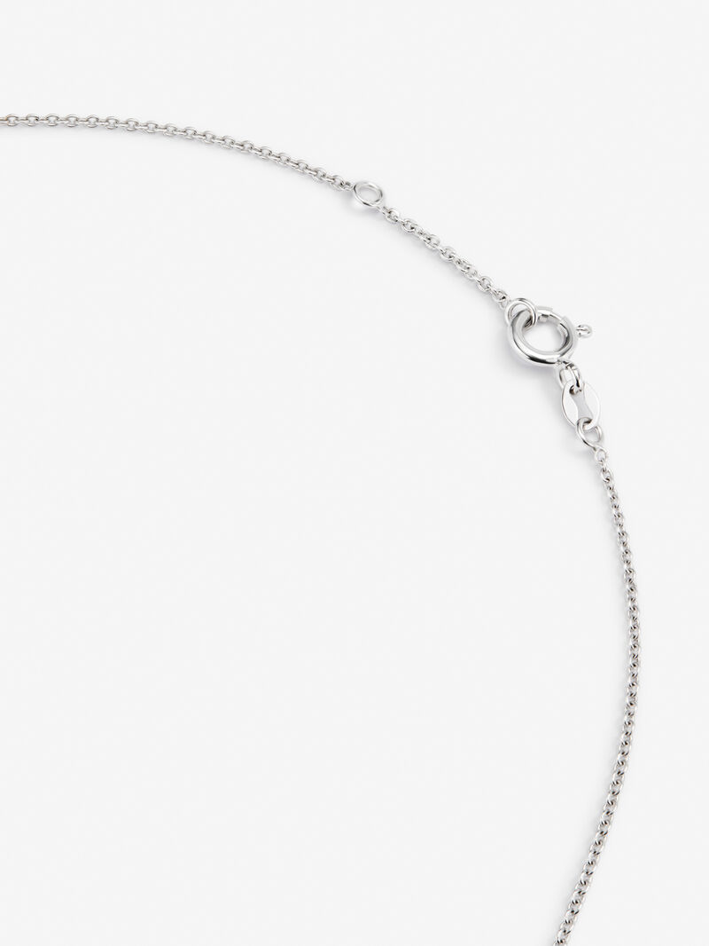 18K white gold pendant with blue sapping skew image number 4