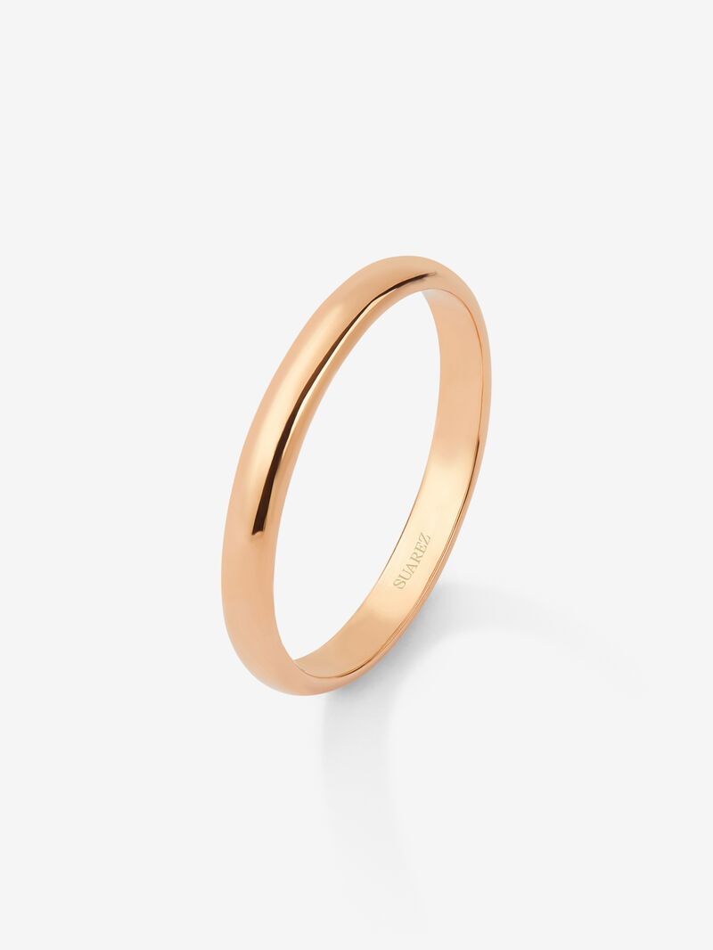 18K rose gold wedding band of 2.30mm image number 0