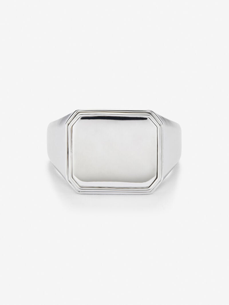 925 silver seal ring image number 2