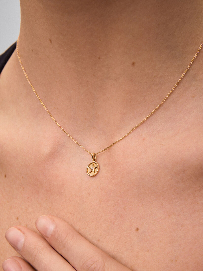 18kt rose gold pendant with diamonds image number 3