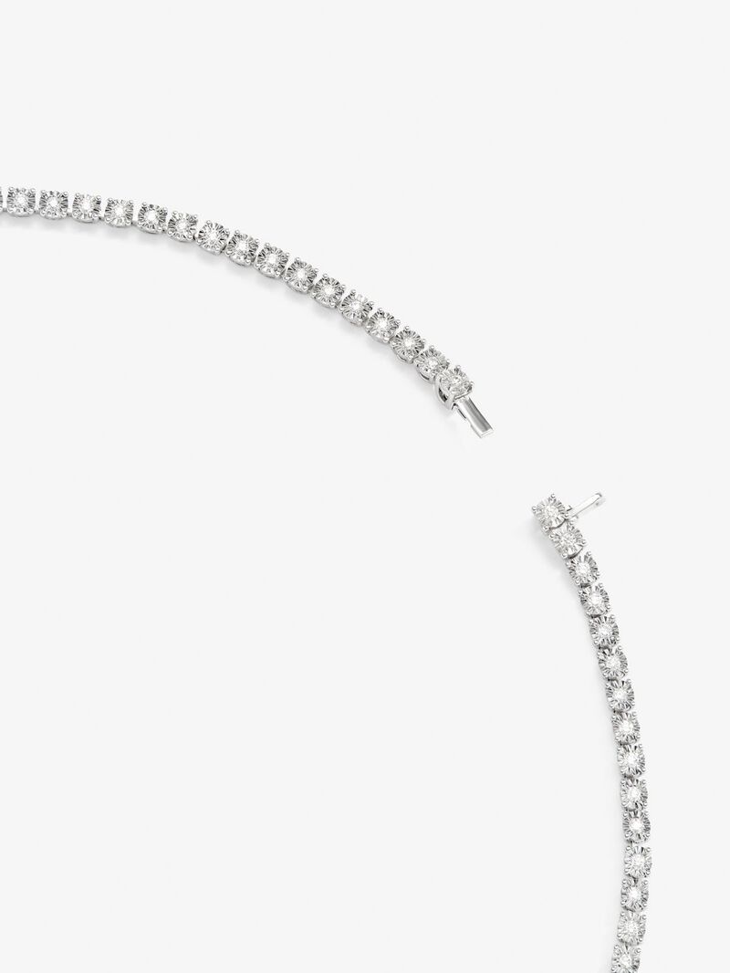 Gargantilla Riviere Collar of 18k White Gold with Diamonds image number 4