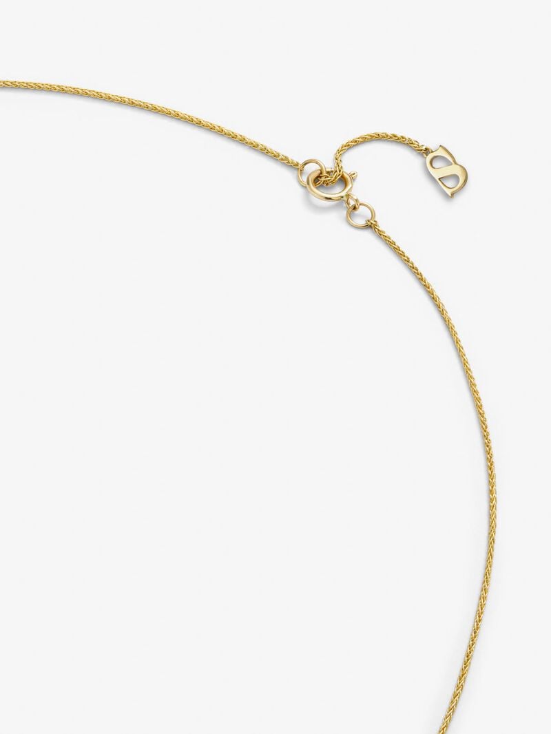 18K yellow gold pendant with white diamonds of 0.05 cts and knot shape image number 4