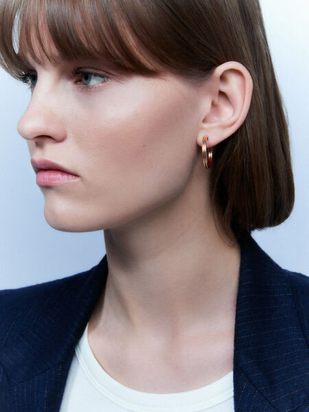 Rose gold earrings, PE22018-OR_V