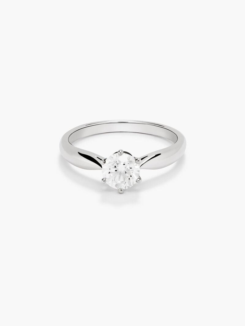 White gold engagement ring with diamond image number 2