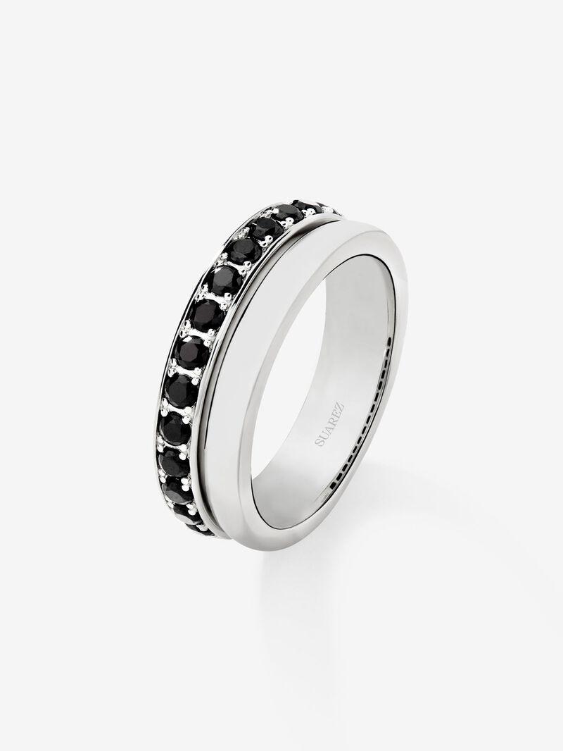 925 silver ring with 15 brilliant-cut spinels image number 0