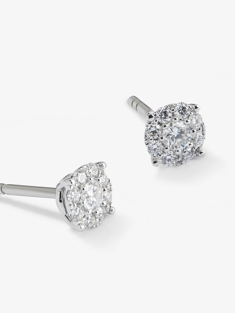 18kt white gold earrings with diamonds image number 2