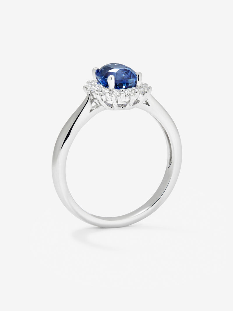 18K White Gold Ring with Azul Blue Sap image number 4
