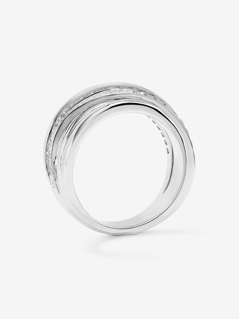 18K white gold multi-arm ring with 30 brilliant-cut diamonds with a total of 0.45 cts image number 4