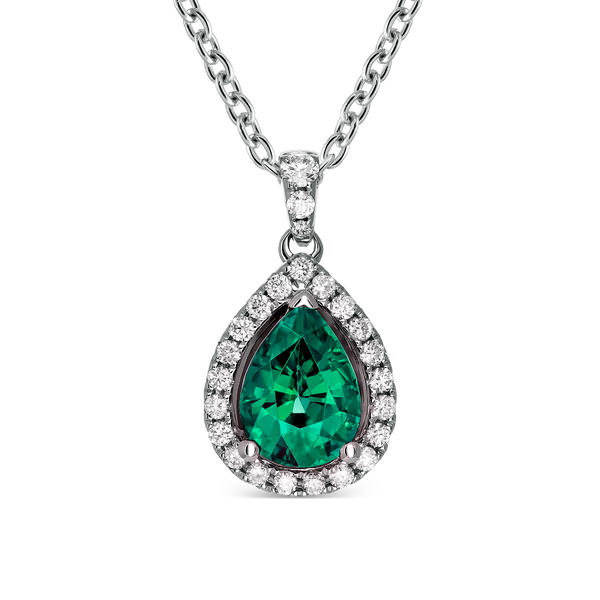 Big Three ring 0,30 carats green emerald, PT7030-E/A010_V
