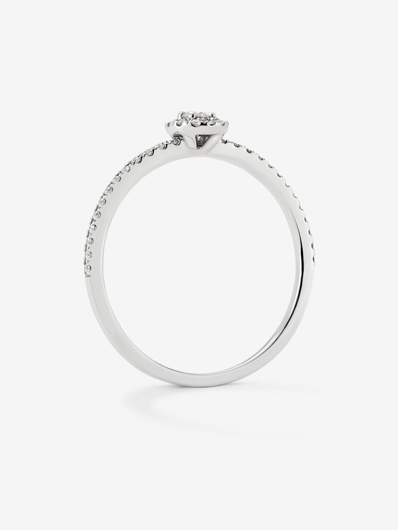 18K white gold ring with 39 brilliant-cut diamonds with a total of 0.16 cts image number 4