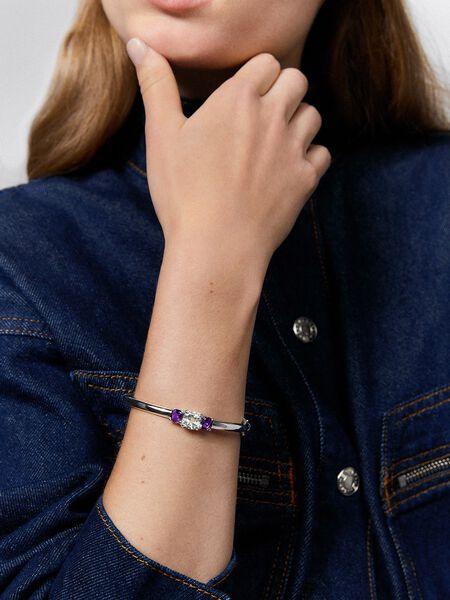 Pulsera de Utopian de Plata con amatista, PU21040-AGAMVAM