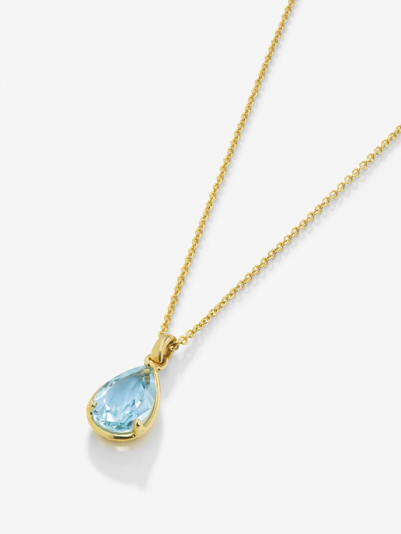 18K yellow gold pendant necklace with topaz image number 2