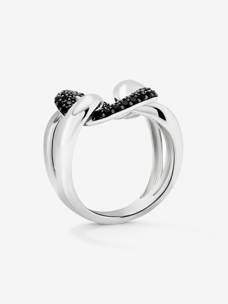 Ring with 925 silver knot with spinels image number 3