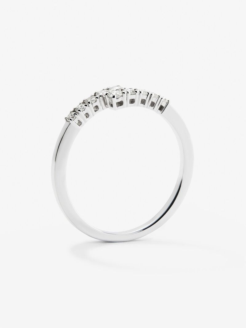 You and me ring in 18K white gold with 10 brilliant-cut diamonds with a total of 0.2 cts image number 4