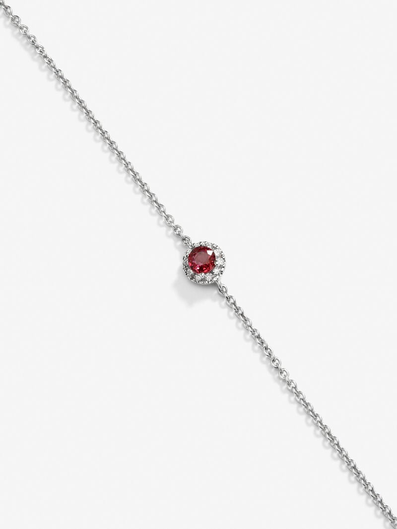 18K White Gold Orla Bracelet with Rubi and Diamond image number 3