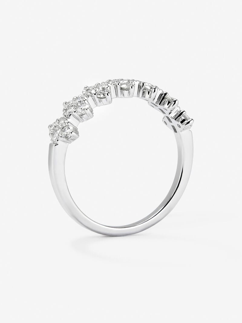18K white gold ring with 28 brilliant-cut diamonds with a total of 0.59 cts image number 4