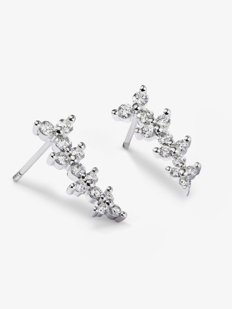 18K White Gold Peoplery People with white diamonds in 0.45 cts image number 2